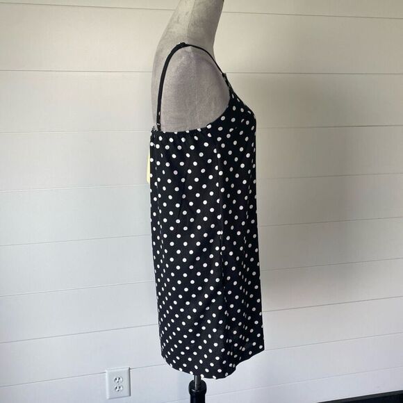 Monteau Linen Blend Black & White Polka Dot Dress Size XSmall - Picture 5 of 9